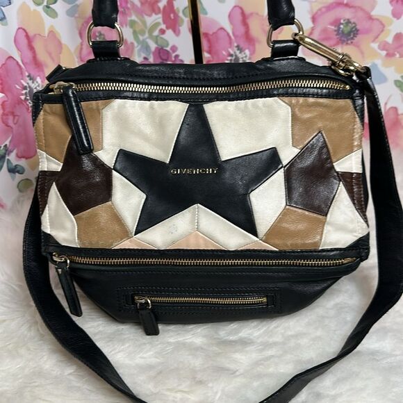 💯Authentic Givenchy PANDORA LEATHER HANDBAG Multi Color MM Size🍀 - Picture 5 of 17